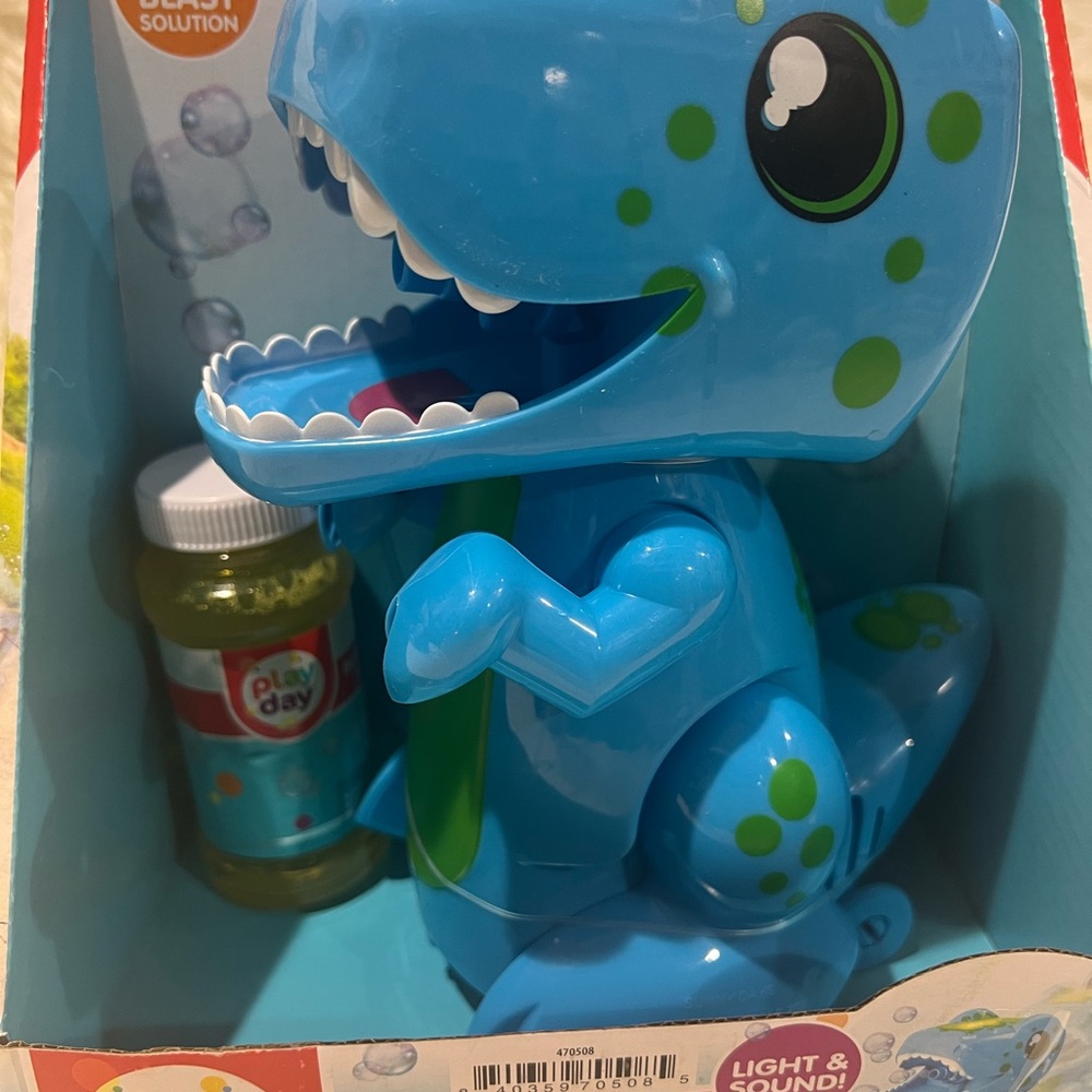 Play Day Bump N' Go Bubble Dinosaur Toy - Lights & Sound! (Ages 3+)